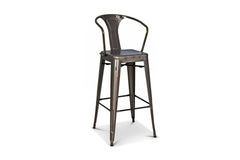 Oxford Metal Counter Chair- Set of 4 GUNMETAL - Apt2B