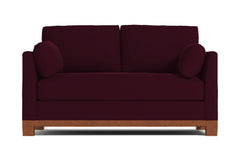 Avalon Twin Size Sleeper Sofa Bed :: Leg Finish: Pecan / Sleeper Option: Deluxe Innerspring Mattress